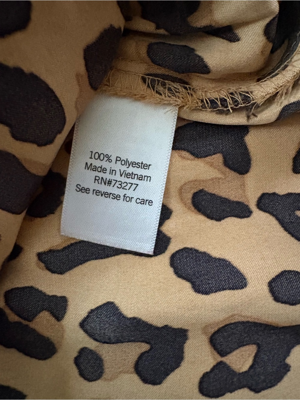 Leopard Print Cap Sleeve Blouse - Brown/Black - Picture 5 of 6